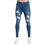 2019 Mens Ripped Jeans for men Casual Black Blue Skinny slim Fit Denim Pants Biker Hip Hop Jeans with sexy Holel Denim Pants