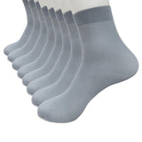 8 Pairs 100% Brand New Casual Bamboo Fiber Ultra-thin Elastic Silky Short Silk Stockings Free size Men Socks