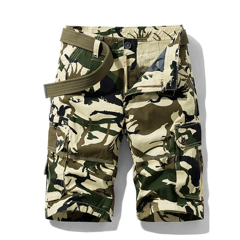 Luulla Men's Summer New Classic Vintage Camouflage Cotton Cargo Shorts Men Military Casual Fashion Loose Fit Cargo Shorts Men