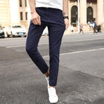 MRMT 2020 Brand Spring New Casual Men's Trousers Stretch  Fashion Pants for Male Skinny Small Feet Trousers