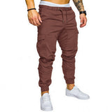 2019 New Autumn Men Pants Hip Hop Harem Joggers Pants Male Trousers Mens Joggers Solid Multi-pocket Pants Sweatpants M-4XL