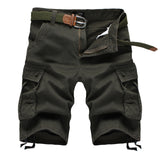 2020 Summer Men's Baggy Multi Pocket Military Cargo Shorts Male Cotton Khaki Mens Tactical Shorts Short Pants 29-44 No Belt