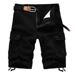 2020 Summer Men's Baggy Multi Pocket Military Cargo Shorts Male Cotton Khaki Mens Tactical Shorts Short Pants 29-44 No Belt