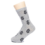 Winter Warm Men Socks Dollar Signs Design Cotton Socks Casual Sock Business Thick Male Socks High Quality