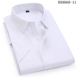 Men's Casual Dress Short Sleeved Shirt Twill White Blue Pink Black Male Slim Fit Shirt For Men Social Shirts 4XL 5XL 6XL 7XL 8XL