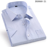 Men's Casual Dress Short Sleeved Shirt Twill White Blue Pink Black Male Slim Fit Shirt For Men Social Shirts 4XL 5XL 6XL 7XL 8XL