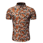 Mens Shirts Fashion Print Short Sleeve Blouse Male Personality Wild Loose Floral Shirt Summer New 2020