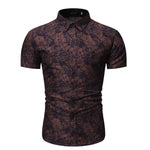 Mens Shirts Fashion Print Short Sleeve Blouse Male Personality Wild Loose Floral Shirt Summer New 2020