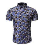 Mens Shirts Fashion Print Short Sleeve Blouse Male Personality Wild Loose Floral Shirt Summer New 2020