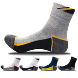 1 Pair High Quality Men Socks Thick Men Socks Profession Thermal Towel Bottom Foot Wear Terry Combed Cotton Male Long Tube Socks