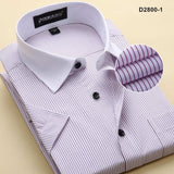 2017 New Arrival Brand Men's Striped Shirts Casual Social Business Formal Shirt High Quality Short Sleeve Dress Shirt For Men