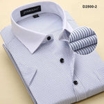 2017 New Arrival Brand Men's Striped Shirts Casual Social Business Formal Shirt High Quality Short Sleeve Dress Shirt For Men