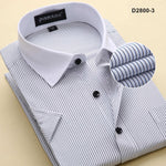 2017 New Arrival Brand Men's Striped Shirts Casual Social Business Formal Shirt High Quality Short Sleeve Dress Shirt For Men