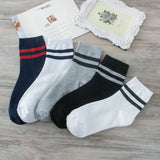 5 Pairs Mens Socks Calcetines Summer Autumn Spring Socks Comfortable Striped Cotton Compression Sock Male Man Short Ankle Meias