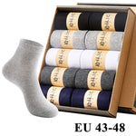 20pcs=10 Pairs/Box Men's Socks Calcetines Sox Meias Crew Plus Large Big Size 44,45,46,47,48 Business Dress Men Male Short Socks