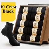 20pcs=10 Pairs/Box Men's Socks Calcetines Sox Meias Crew Plus Large Big Size 44,45,46,47,48 Business Dress Men Male Short Socks