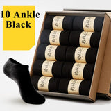 20pcs=10 Pairs/Box Men's Socks Calcetines Sox Meias Crew Plus Large Big Size 44,45,46,47,48 Business Dress Men Male Short Socks