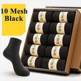 20pcs=10 Pairs/Box Men's Socks Calcetines Sox Meias Crew Plus Large Big Size 44,45,46,47,48 Business Dress Men Male Short Socks